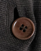 "Rick Owens" 12AW asymmetrical hooded knit cardigan