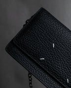 "MAISON MARGIELA" Grained leather chain wallet bag
