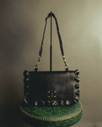 "RED VALENTINO" 2010's Ruffled leather shoulder bag