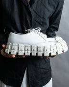 "PRADA" Tire sole white color derby shoes