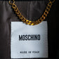 "MOSCHINO" Chalk stripe pattern separate fabric docking tailored jacket