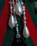 "GUCCI" Beaded design grosgrain ribbon