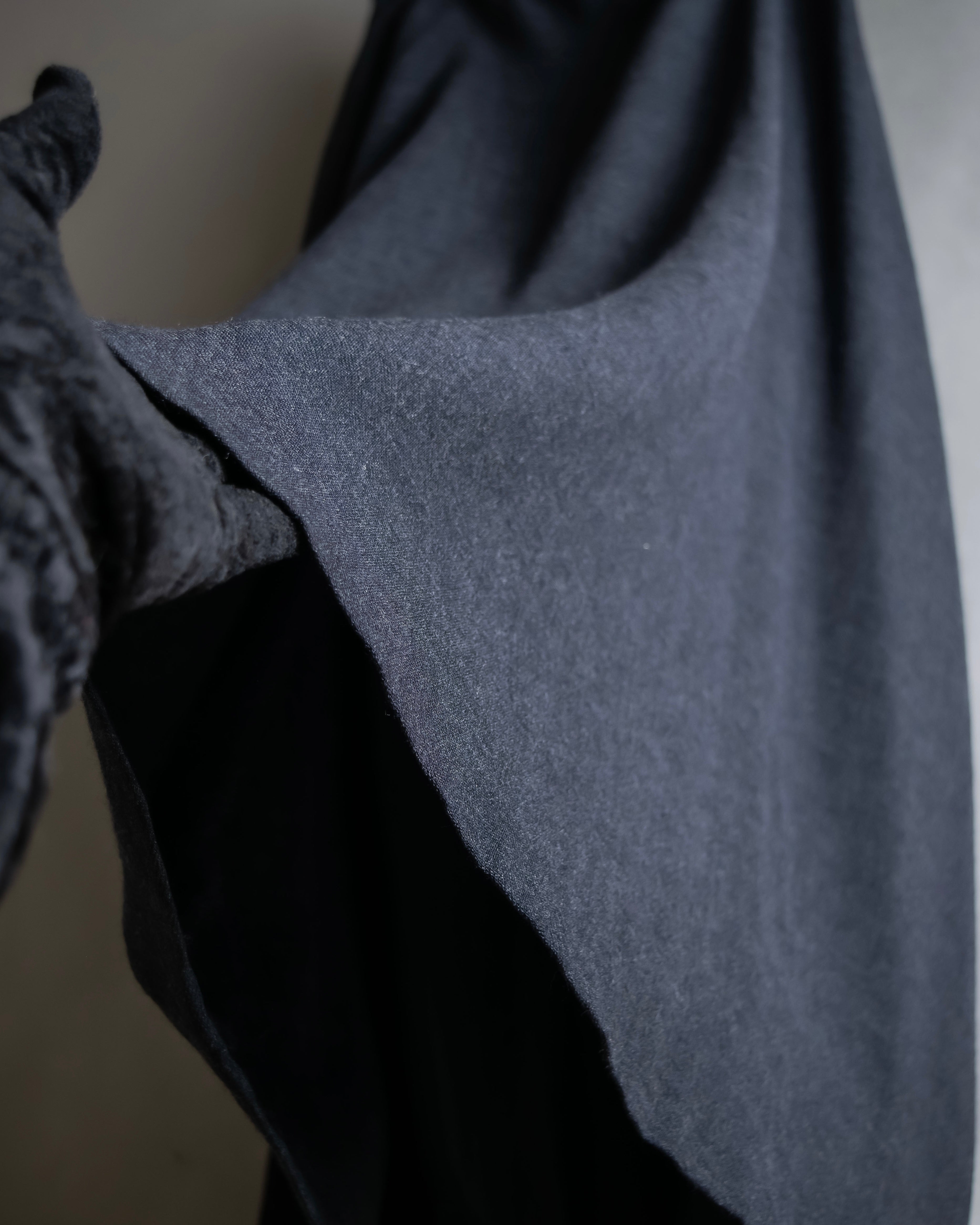 "Christian Dior" Front button design flare wool skirt