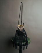 -SPECIAL- “VALENTINO GARAVANI” 2014-2016 lace embellished fringe frame bag