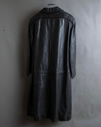 "VALENTINO" Power shoulder detail shape leather coat