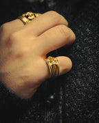 -SPECIAL- “Christian Dior” 80’s-90’s vintage 18k diamond multi-band ring