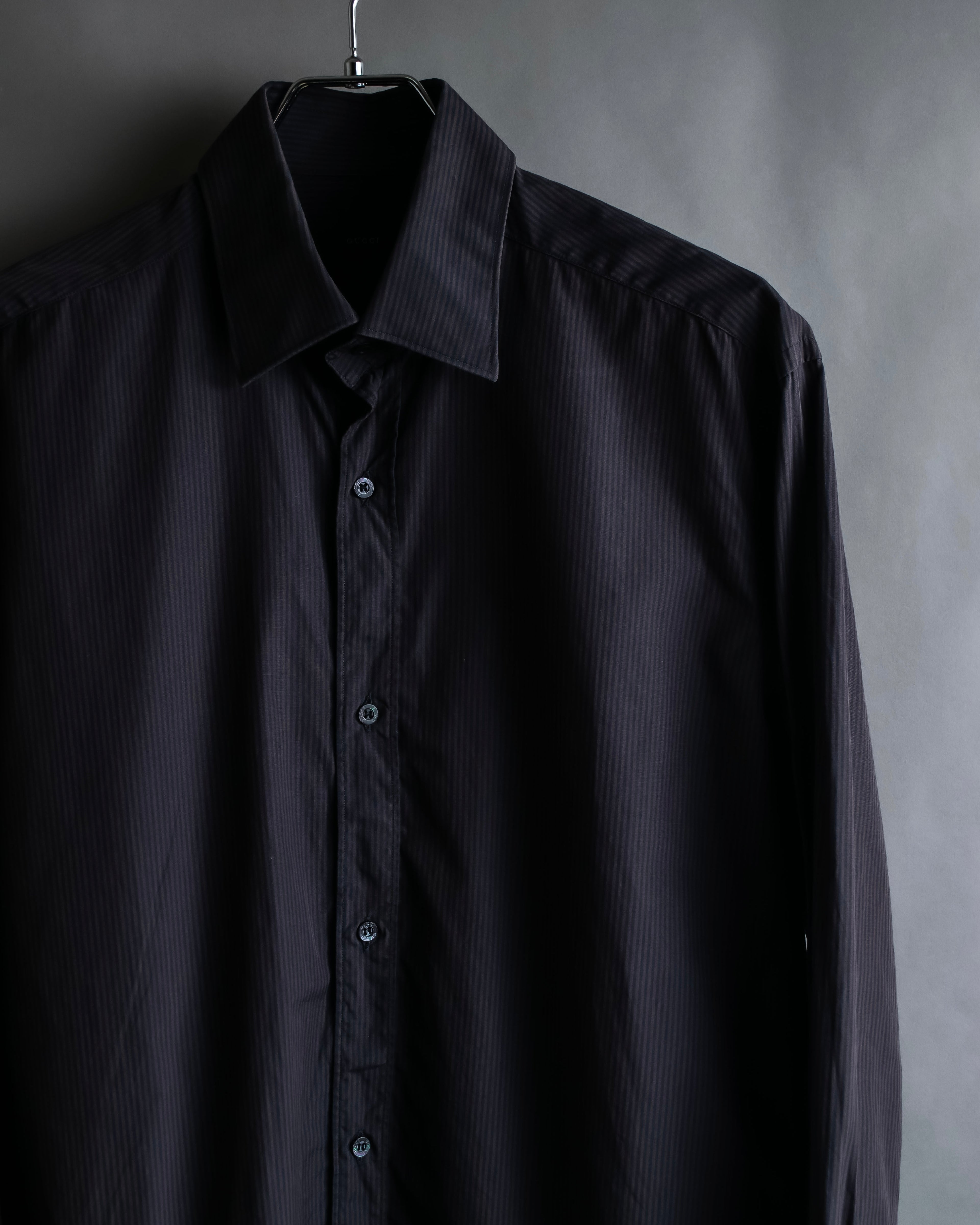 "GUCCI" Slightly glossy pinstripe oversized shirt