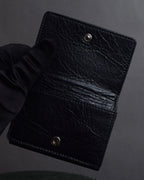 "BALENCIAGA" Motorcycle detail compact leather wallet