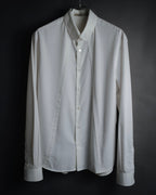 –SPECIAL– "BALENCIAGA" 2005-06’s Round collar chin tab paneled dress shirt