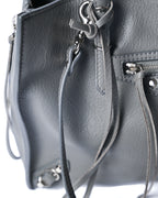 BALENCIAGA/ “Papier A6 ” Zip Around 2 Way Handbag Gray