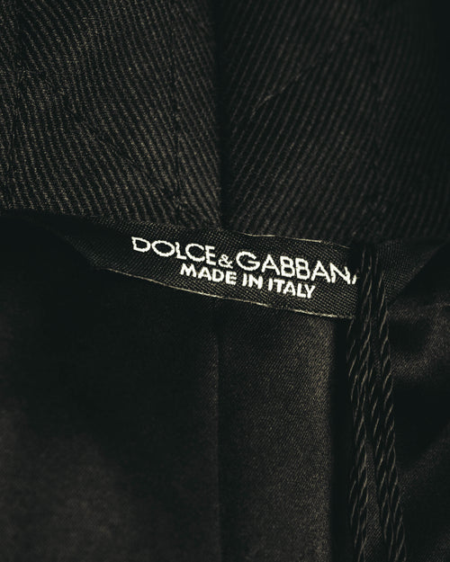 “DOLCE&GABBANA” Late 2010’s-early 2020’s Baroque jacquard belted robe coat
