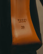 -SPECIAL- "Gucci" 10's Vintage bamboo tassel leather platform booties
