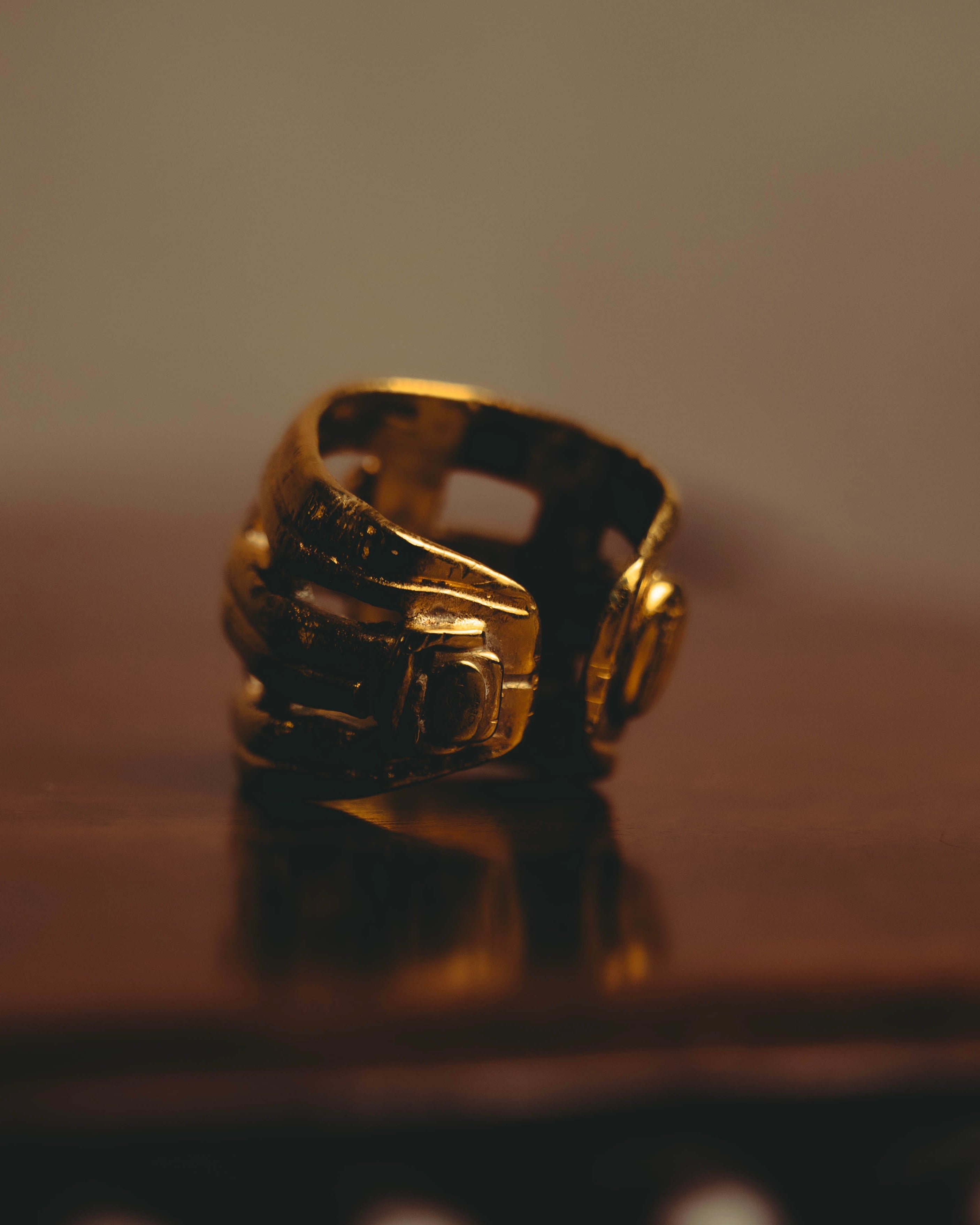 -SPECIAL- “CHANEL” 1996 Spring Collection Lattice CC wide band ring
