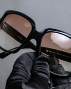 "Dior" Square frame logo engraved brown lens sunglasses