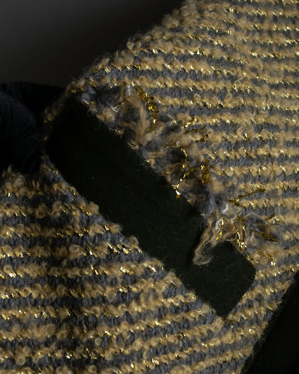 "sacai" Asymmetrical design double zipper tweed vest