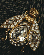 -SPECIAL- “Christian Dior” 80’s crystal embellished bee motif brooch