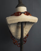 "Christian Dior" Sculptural tortoiseshell resin chain necklace