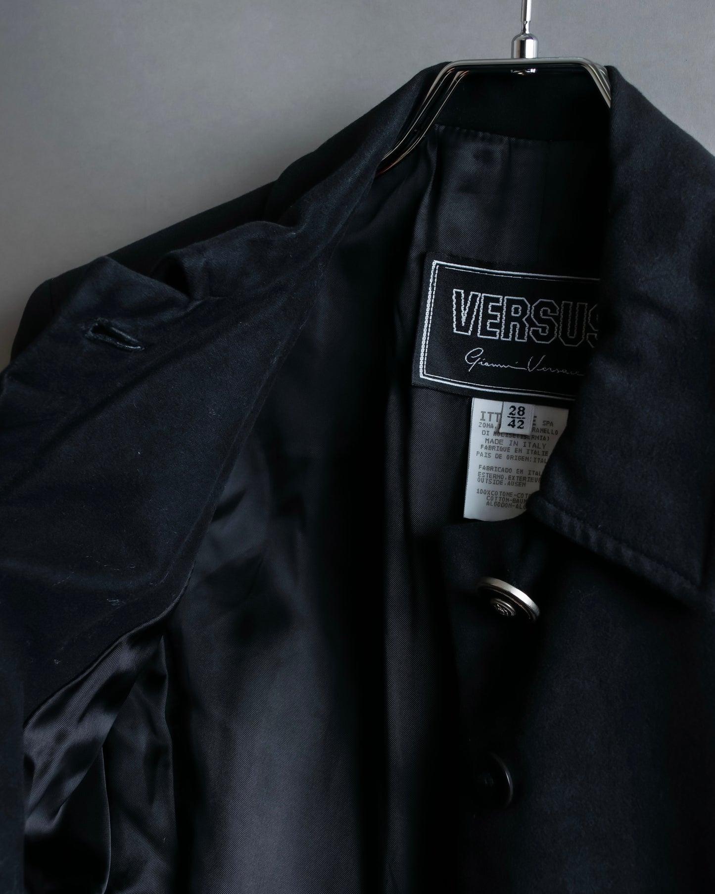 "Versus Versace" Belted design short length stencolor coat