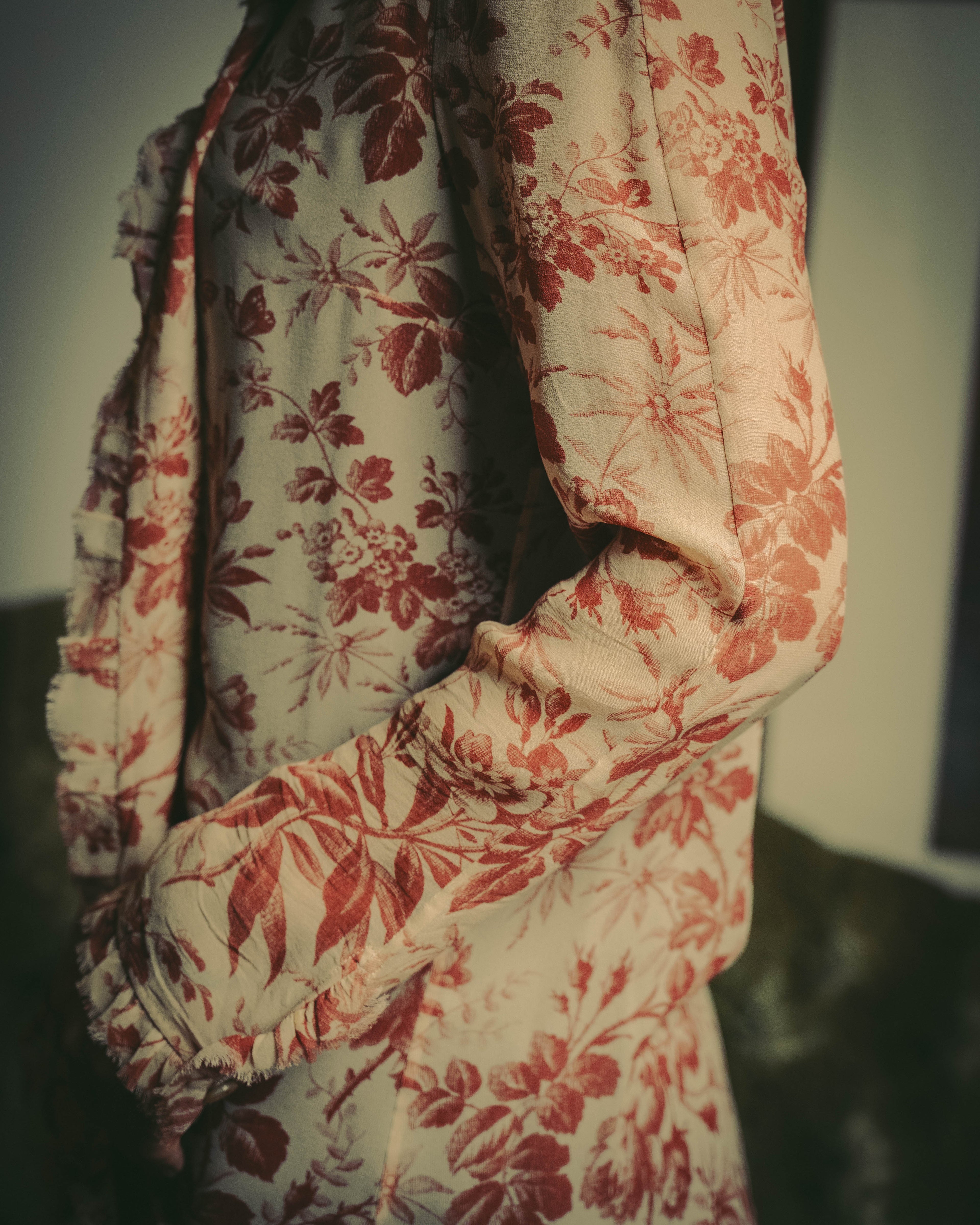 -SPECIAL- "GUCCI" 2010's-20's Romantic floral ruffle blouse