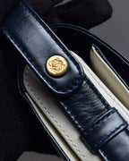 "LOEWE" Anagram logo engraved bicolor leather square bag