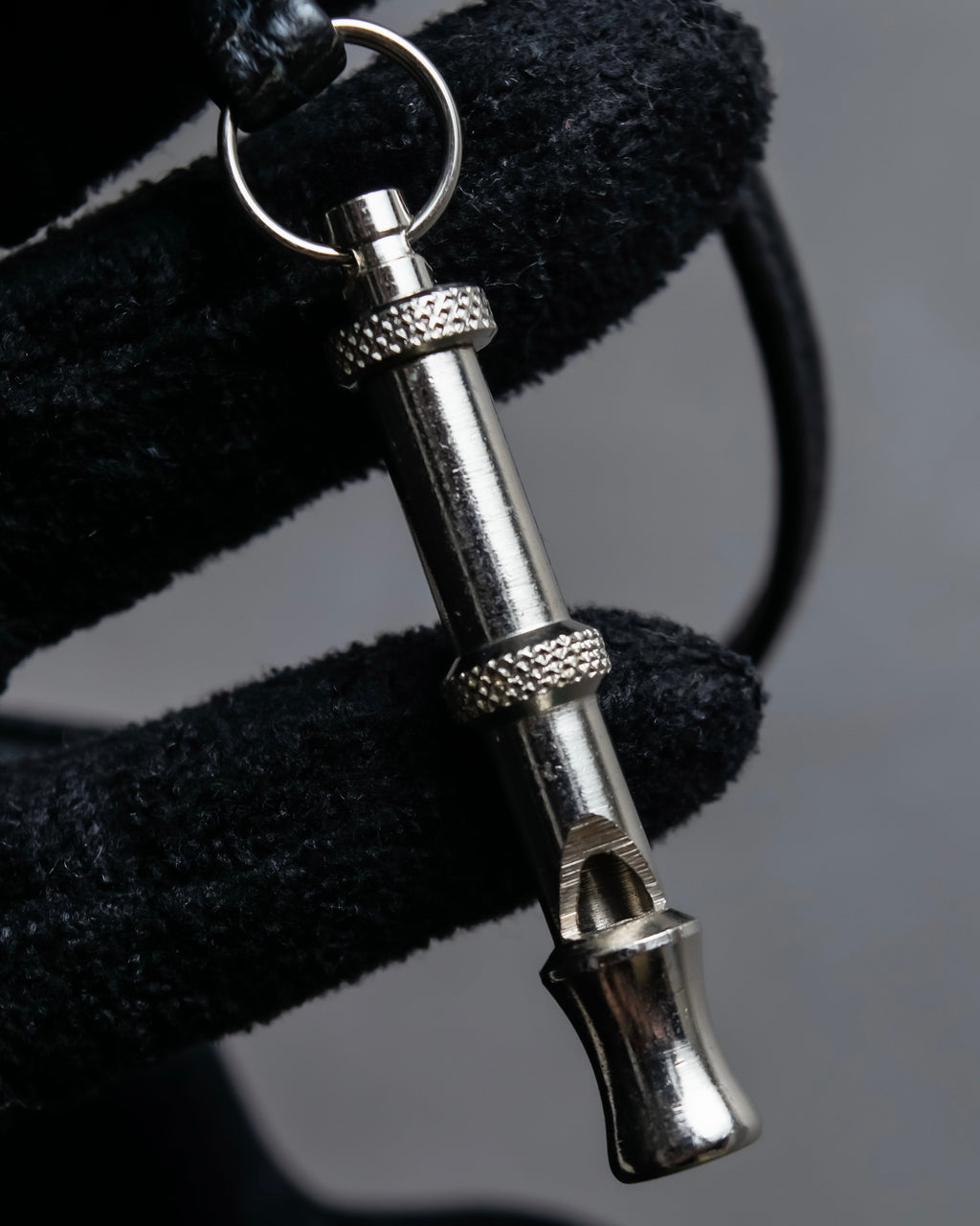 "HERMES" Le Sifflet à Ultrason series whistle motif leather necklace
