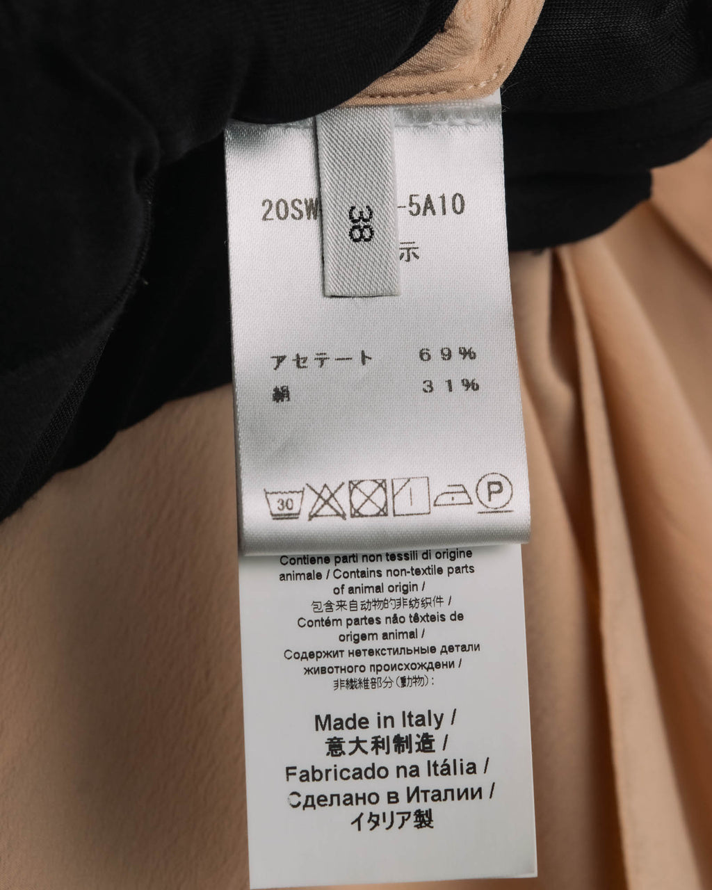 "N°21" 2020's Asymmetric bow tie acetate silk blouse
