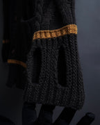 "Vivienne Westwood" Orb logo engraved cable knit cardigan