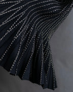 "Alexandar McQueen" Waist-shape detail vertical stitch cardigan