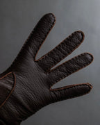 "Vivienne Westwood" Orb design checker panel pattern leather gloves