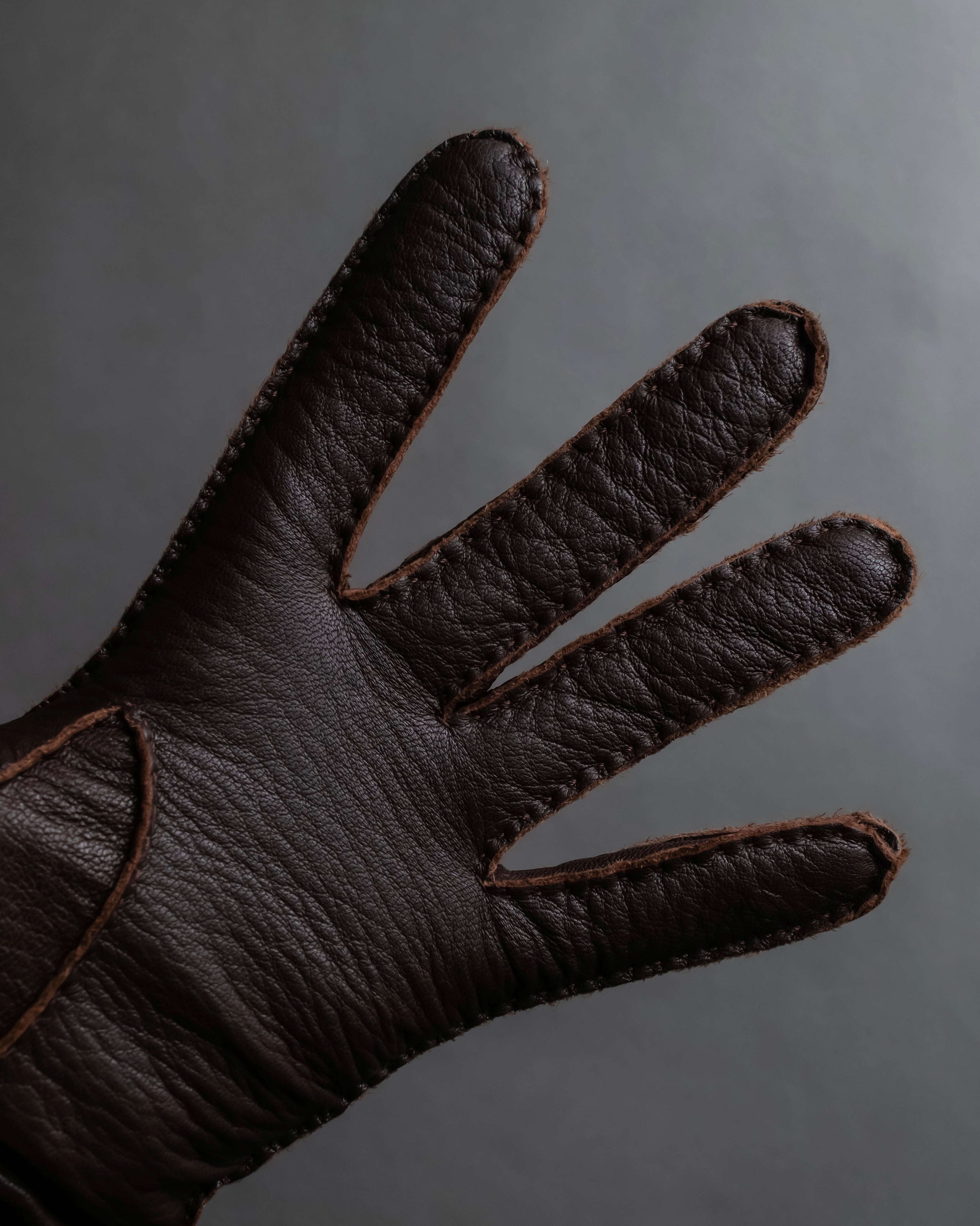 "Vivienne Westwood" Orb design checker panel pattern leather gloves