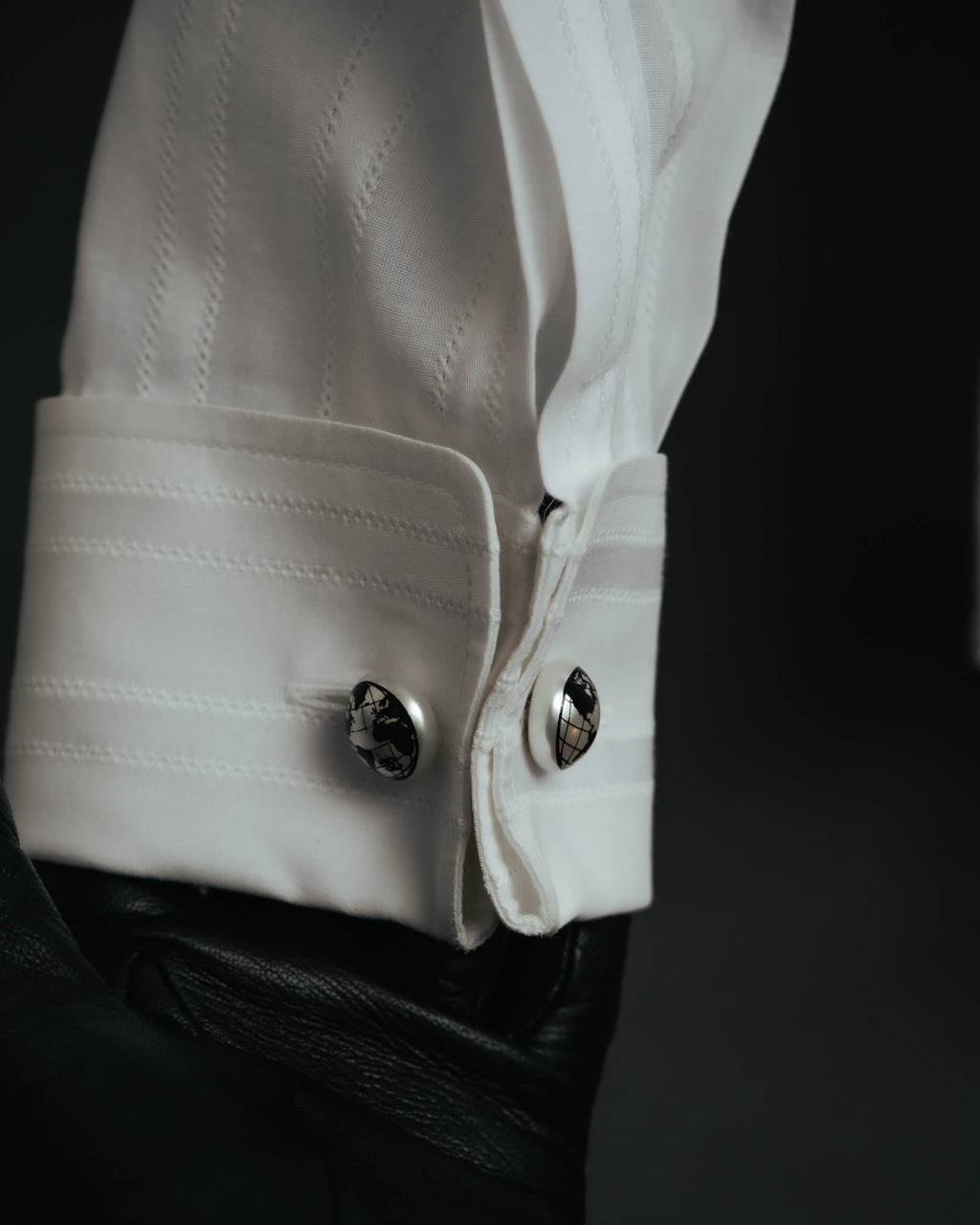-SPECIAL- “CHANEL” 08 Cruise Collection Sheer cotton stand collar shirt