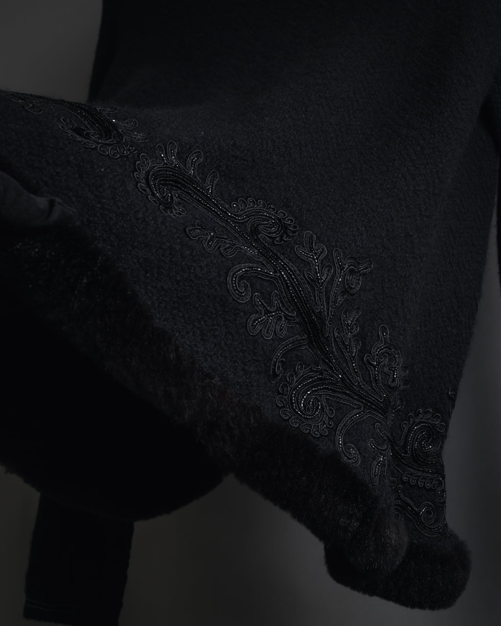 Chaqueta de piel con bordado de cuentas de los años 00 de Ralph Lauren