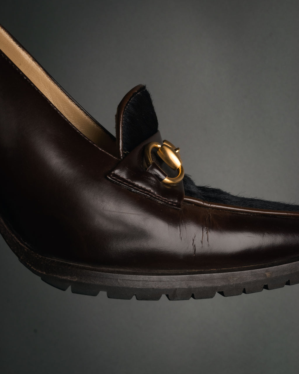 “GUCCI” 90’s-00’s patent leather horsebit pumps
