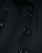 -SPECIAL- "DRIES VAN NOTEN" 10's Sculptural wide lapel double breasted wool coat