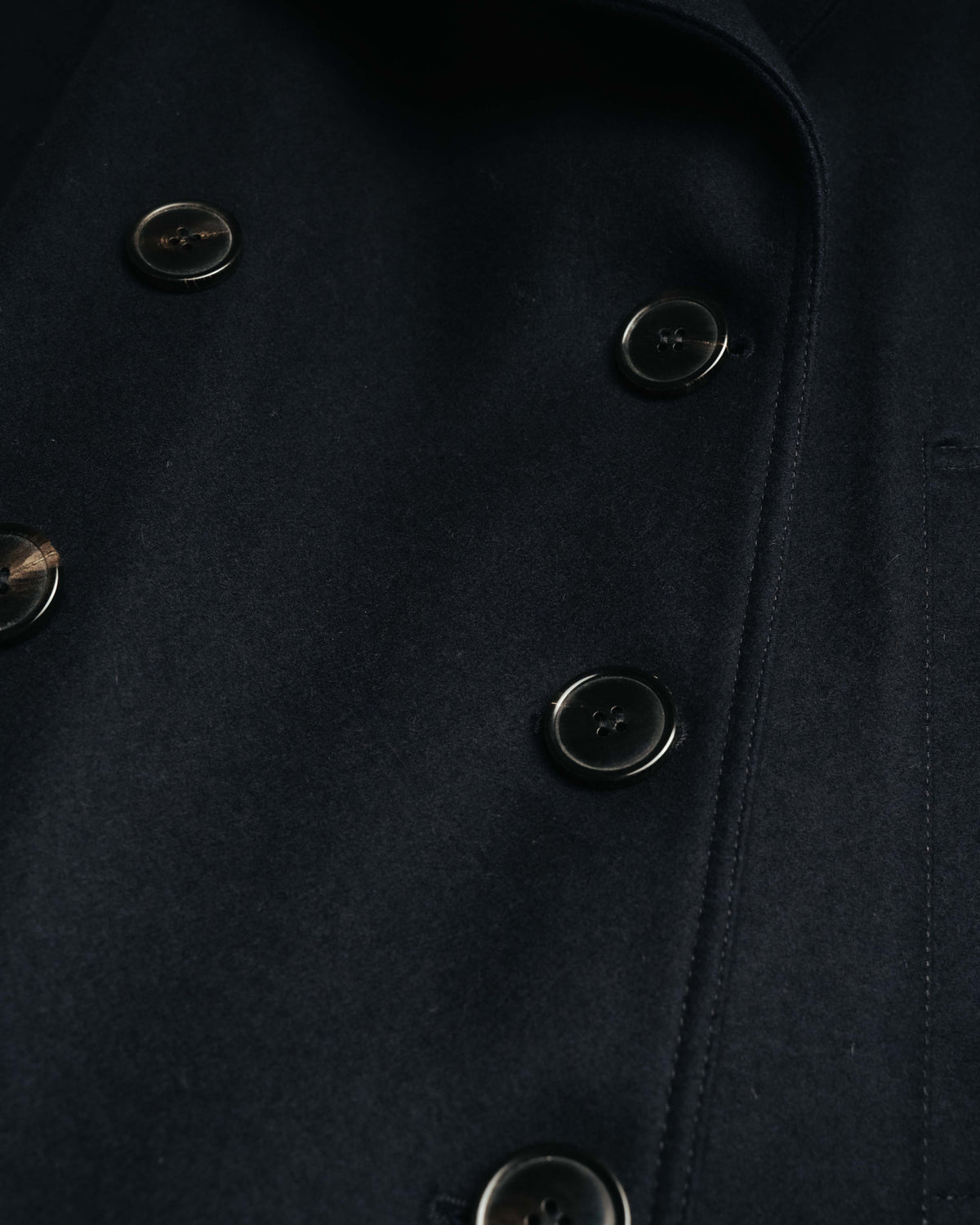 -SPECIAL- "DRIES VAN NOTEN" 10's Sculptural wide lapel double breasted wool coat