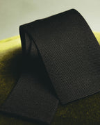 "Hermès" Black silk knit tie