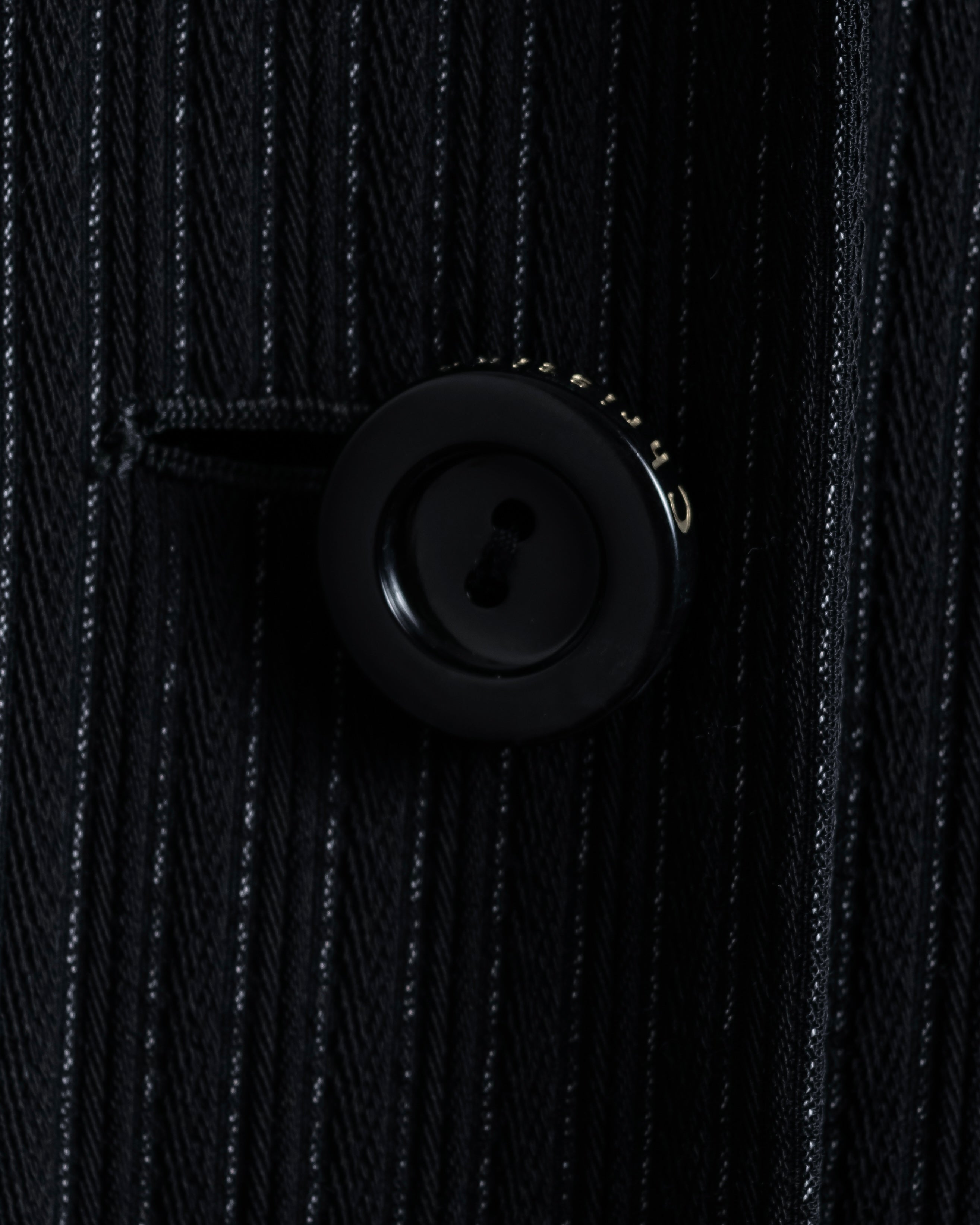 “Christian Dior” 90’s pinstriped four-button long tailored jacket