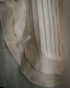 -SPECIAL- “VALENTINO ROMA” 2000’s sheer bow tie ruffled blouse