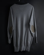 "Maison Margiela" 18SS elbow patch cotton v-neck knit