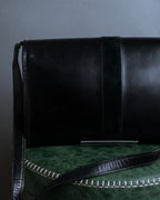 "GUCCI" Saddlery motif crisp design vintage leather shoulder bag