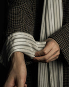 "MAISON MARGIELA" 16SS bowtie design striped long shirt