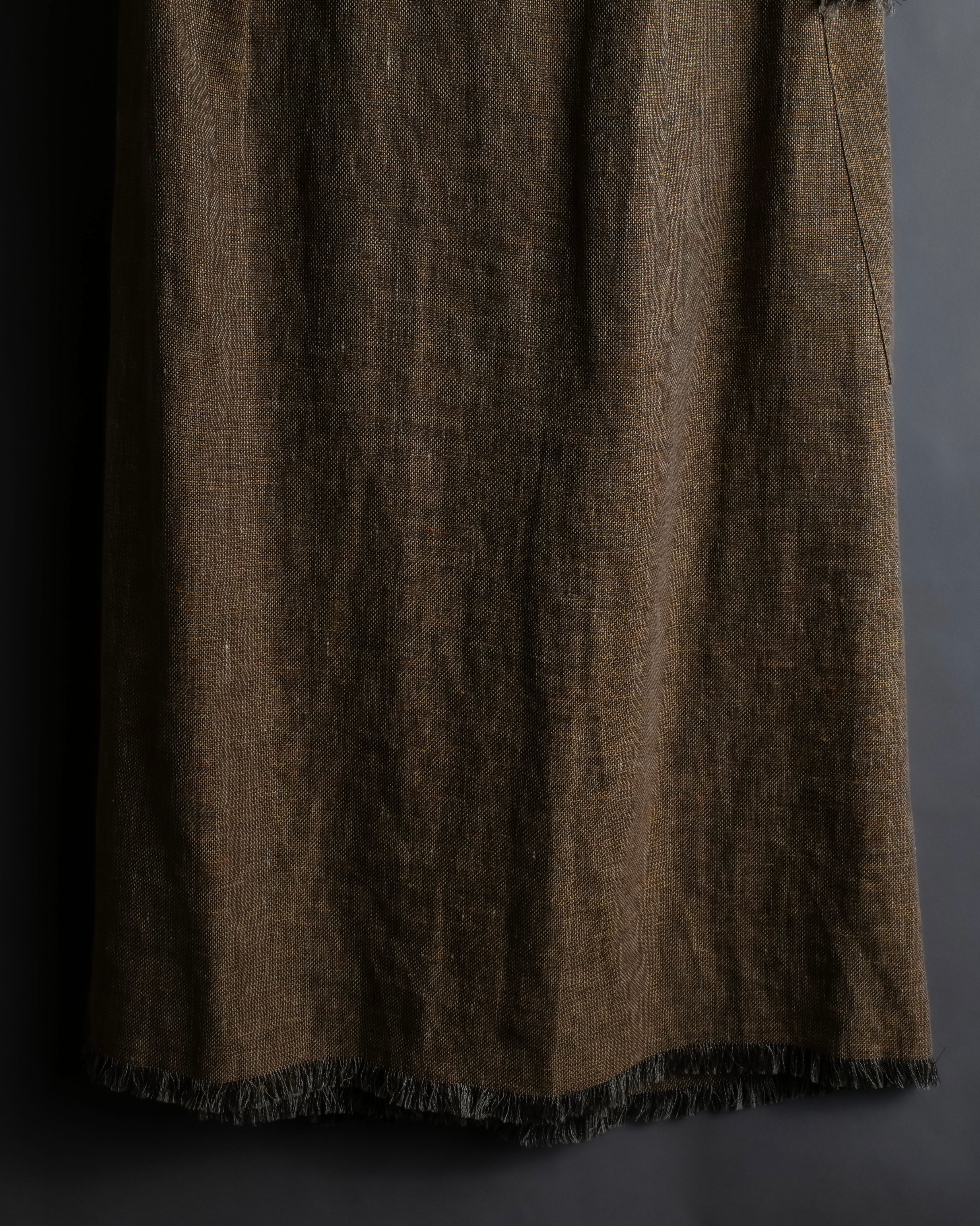 "HERMES" Gaultier period fringe design wrap skirt