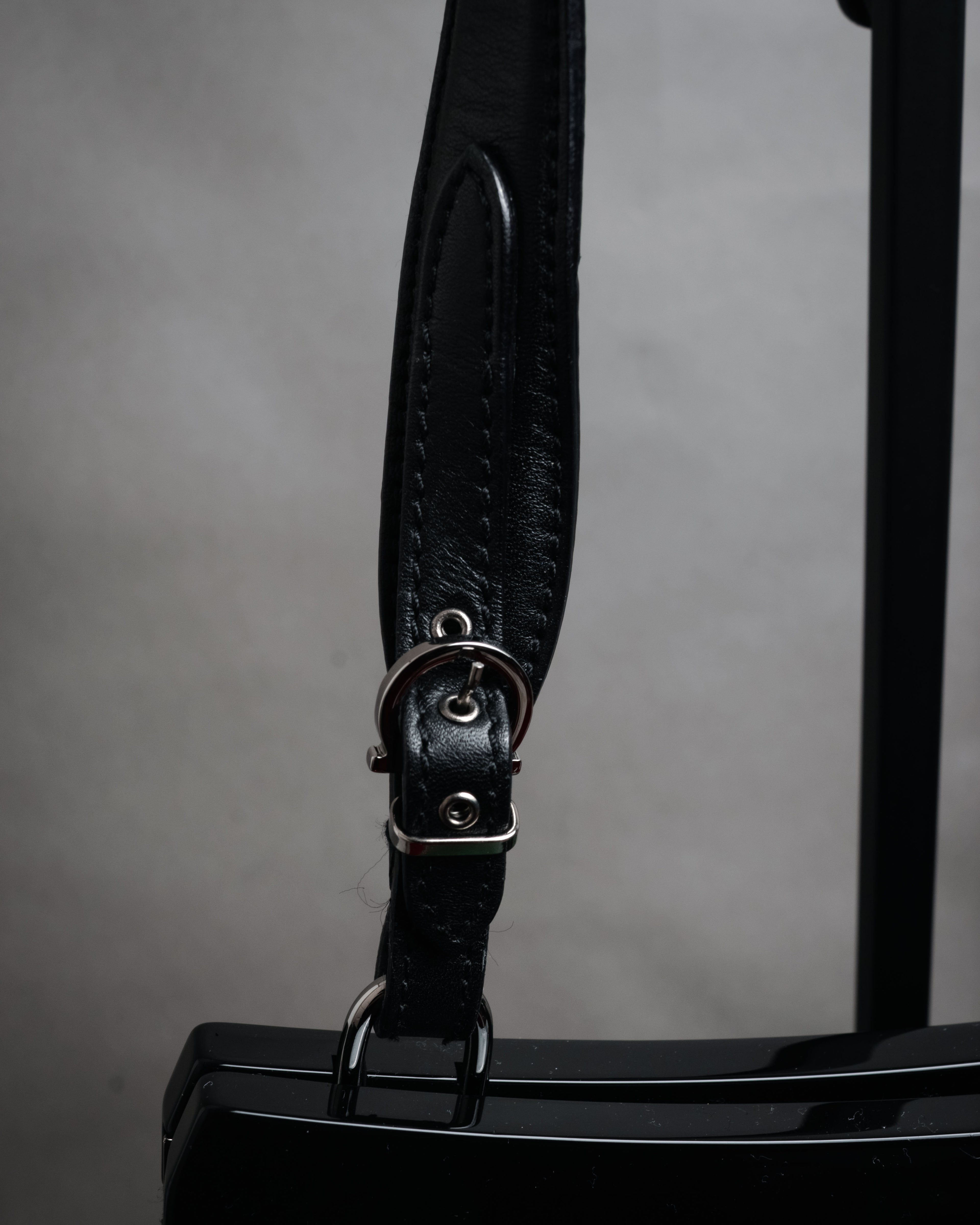 “Salvatore Ferragamo” 90’s-00’s Sculptural suede frame bag