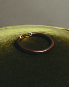 “Salvatore Ferragamo” 90’s-10’s Dark brown double Gancini bangle