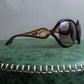 "Christian Dior" Temple gold parts design butterfly frame sunglasses