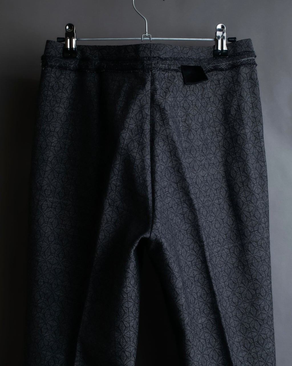 "Maison Martin Margiela" Geometric pattern high waist slim slacks