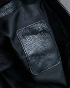 "AULENTTI" Gold closure belt design leather 2-way bag