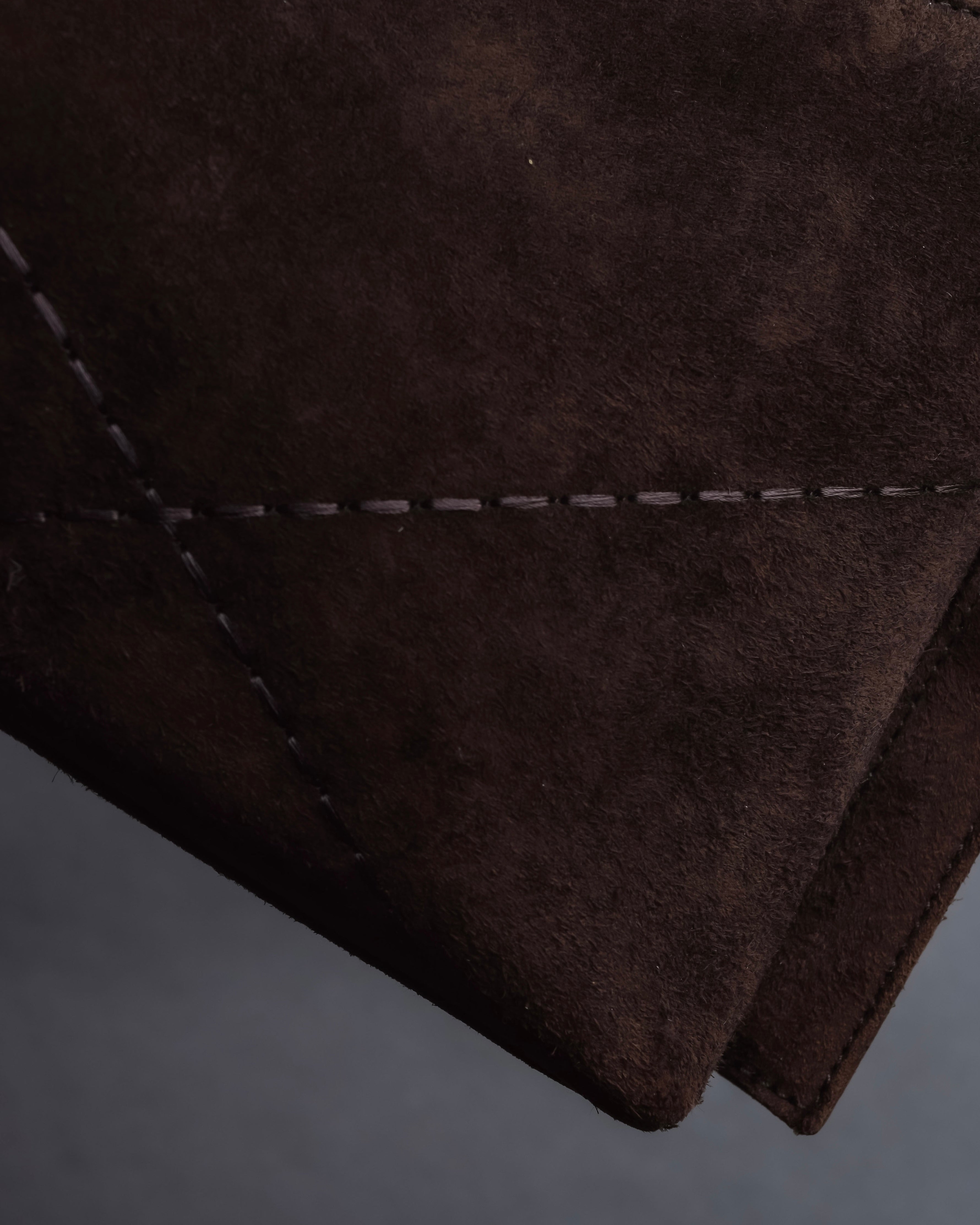 "Salvatore Ferragamo" Sharp form leather combination bag