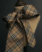 "BURBERRY LONDON" 00's Beige checked silk necktie