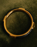 “GUCCI” 00's Python embossed hinged bangle